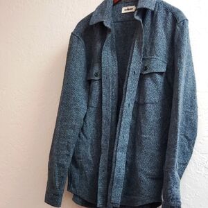 Taylor Stitch Men's Textured Blue Shirt Jacket